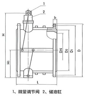 HH46X微阻緩閉蝶式止回閥圖紙
